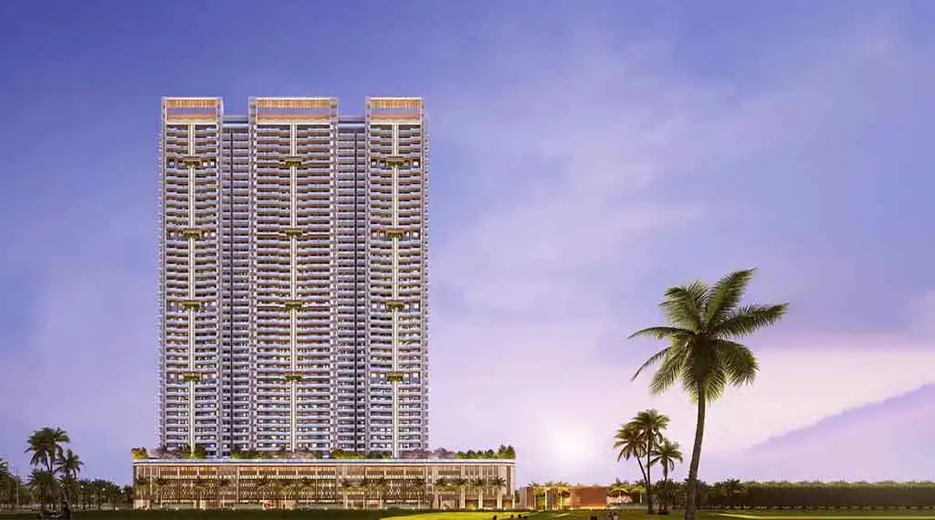 Satya Levante Residencies luxury towers at golden hour