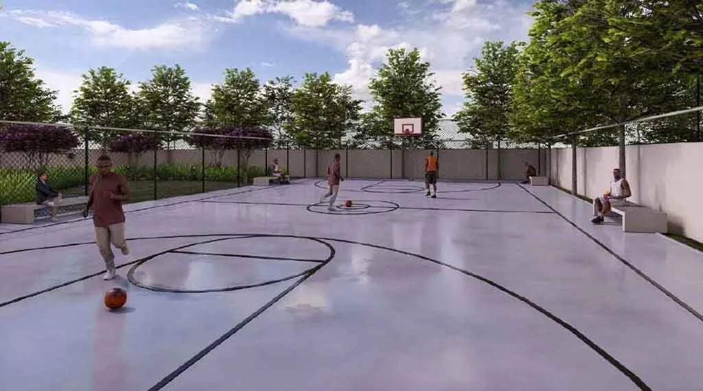 Satya Levante Residencies entrance and water features