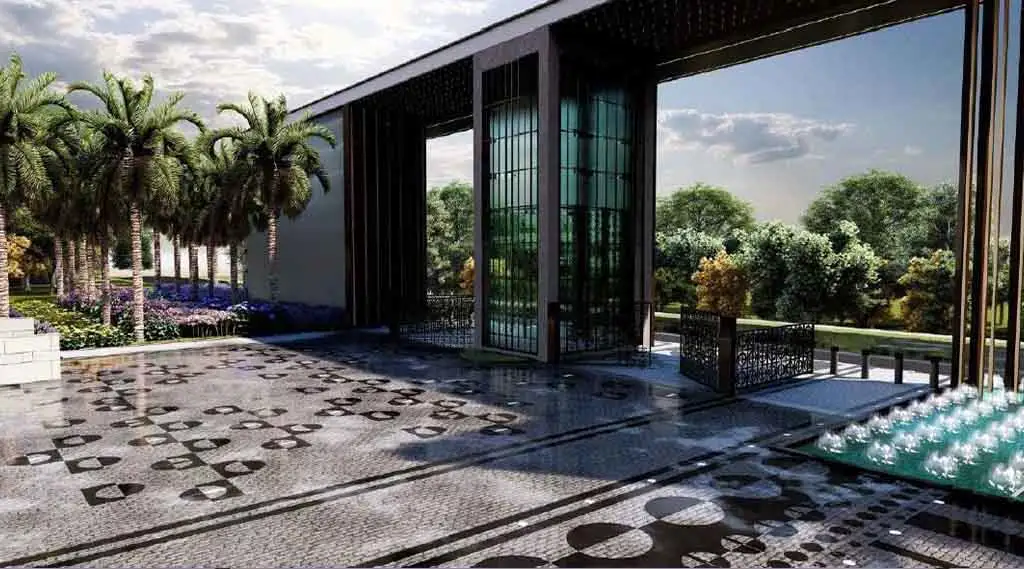 Satya Levante Residencies landscaped gardens aerial